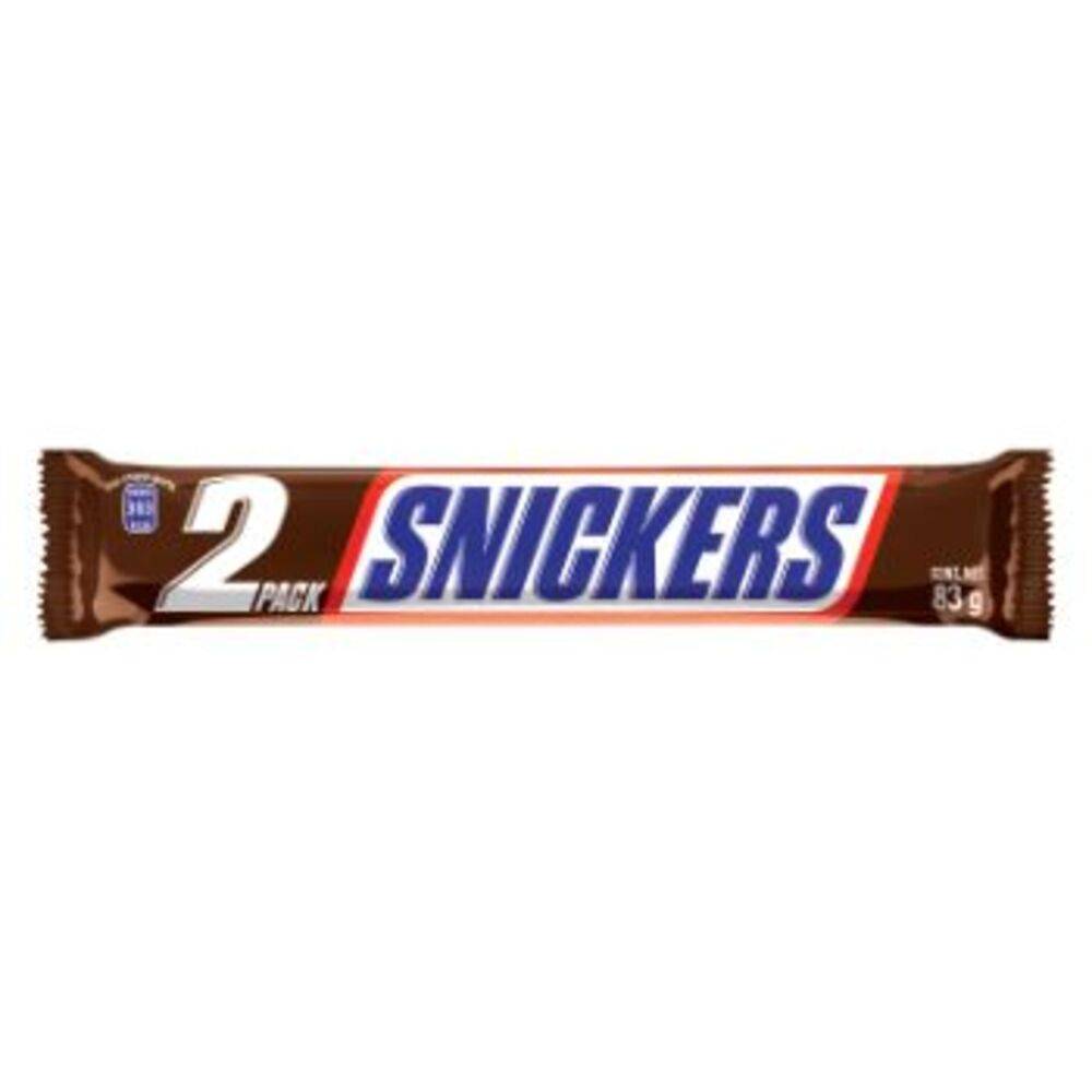 Snickers chocolate con caramelo y cacahuate (barra 83 g)