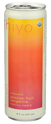 Hiyo Organic Passion Fruit Tangerine Social Tonic Single Can