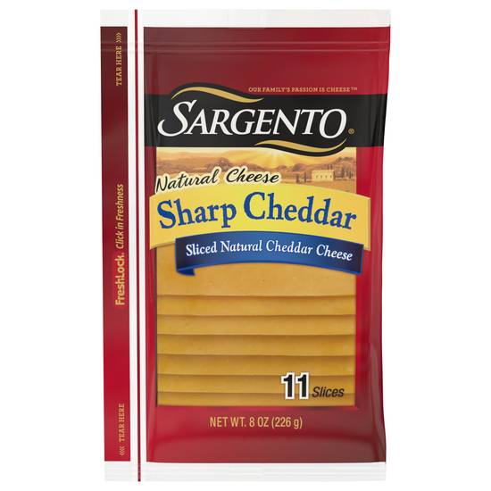 Sargento Sharp Cheddar Natural Cheddar Cheese Slices (11 ct)