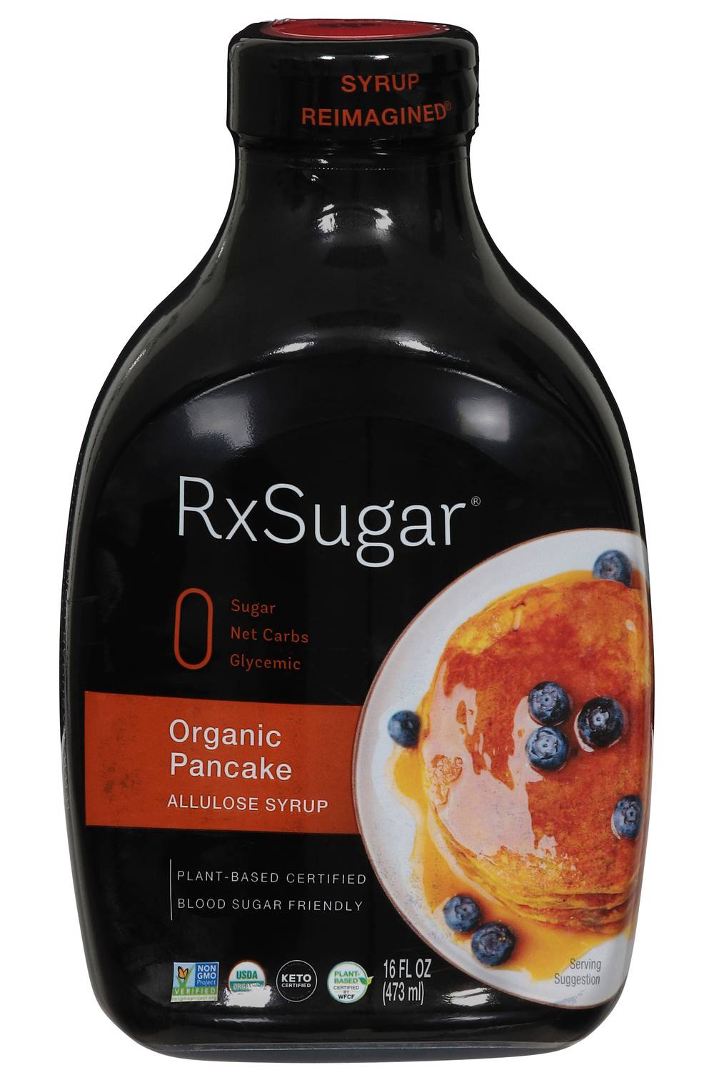 RxSugar Organic Maple Flavored Pancake Syrup (16 fl oz)