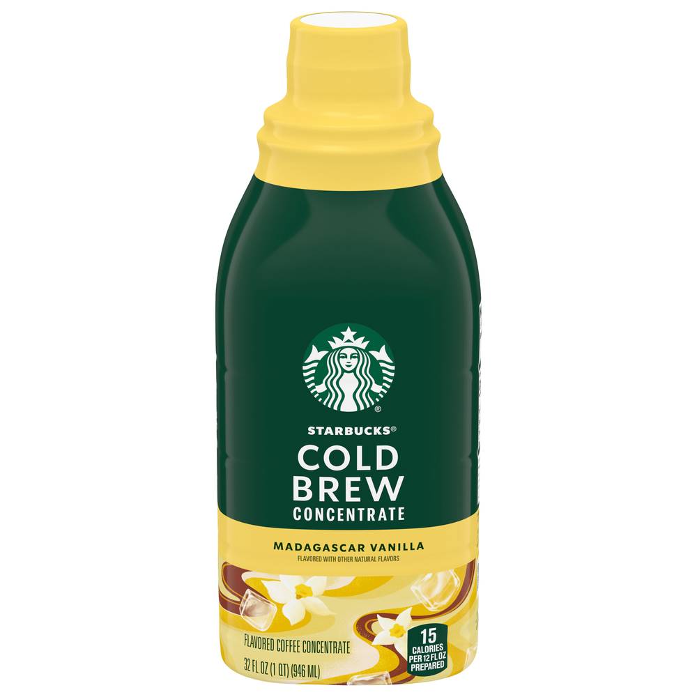 Starbucks Cold Brew Madagascar Vanilla Medium Roast Coffee Concentrate (32 fl oz)