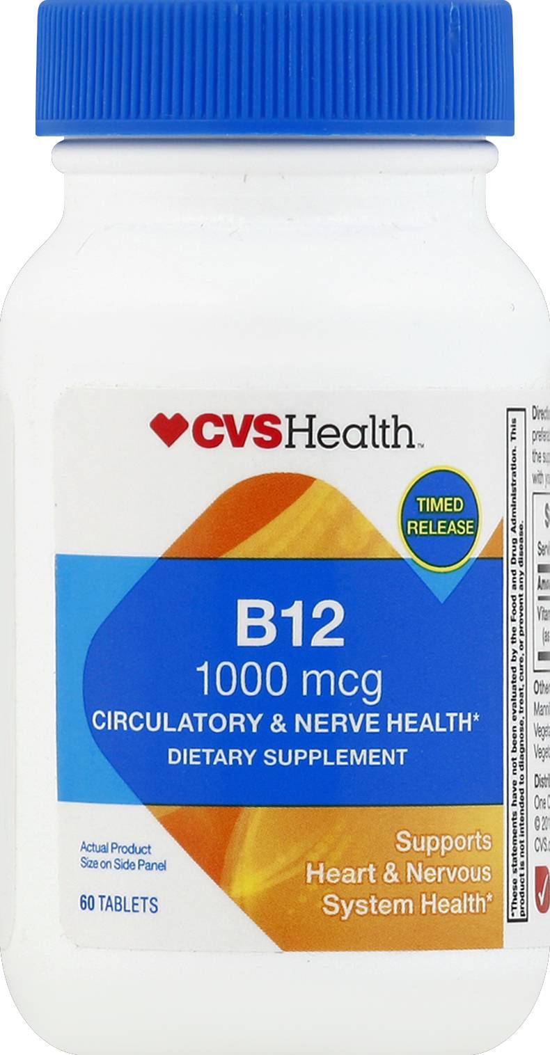 CVS Health Vitamin B12 1000mcg Tablets (60 ct)