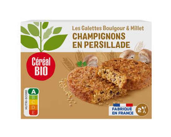 Les Galettes Boulgour & Millet Champignons en Persillade Bio 200g Céréal Bio