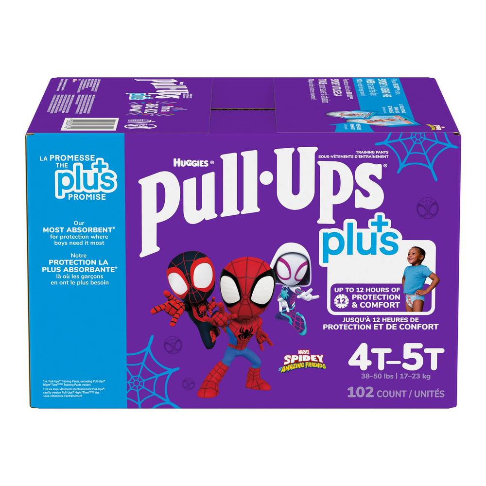 Huggies Pull-Ups Plus Training Pants, 4T To 5T Boy, 102-Pack