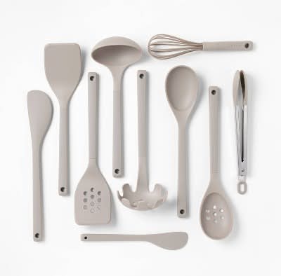Figmint Nylon Kitchen Utensil Set, Gray (10 ct)