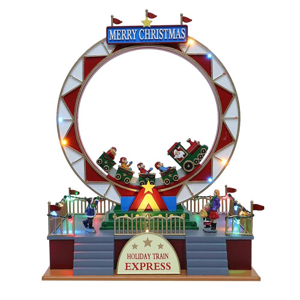 Carole Towne Carole Towne Holiday Train Express Lighted Musical Village Scene | C93302