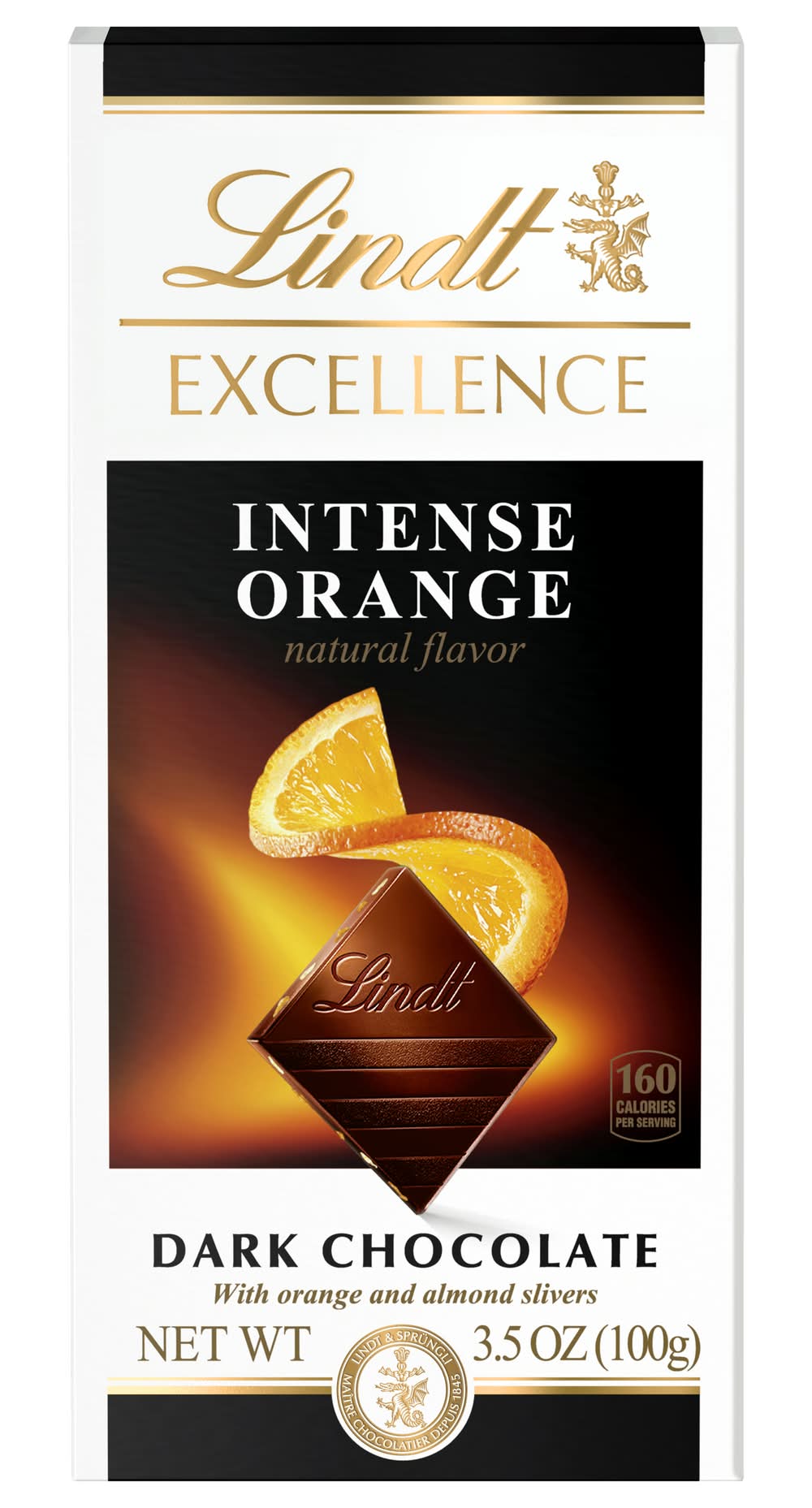 Lindt Excellence Intense Dark Chocolate, Orange (3.5 oz)