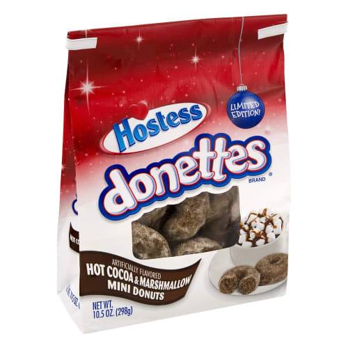 Hostess Donettes Hot Cocoa & Marshmallows Mini Donuts (10.5 oz)