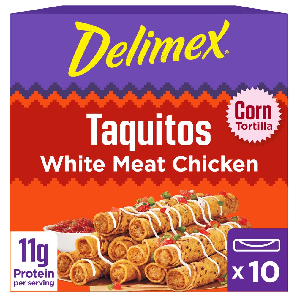 Delimex White Meat Chicken Taquitos (10 oz, 10 ct)
