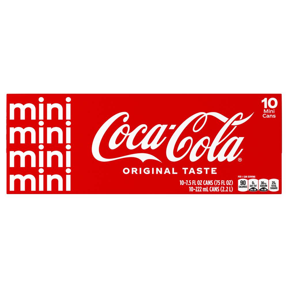 Coca-Cola Mini Original Cola Soda (10 ct, 7.5 fl oz)