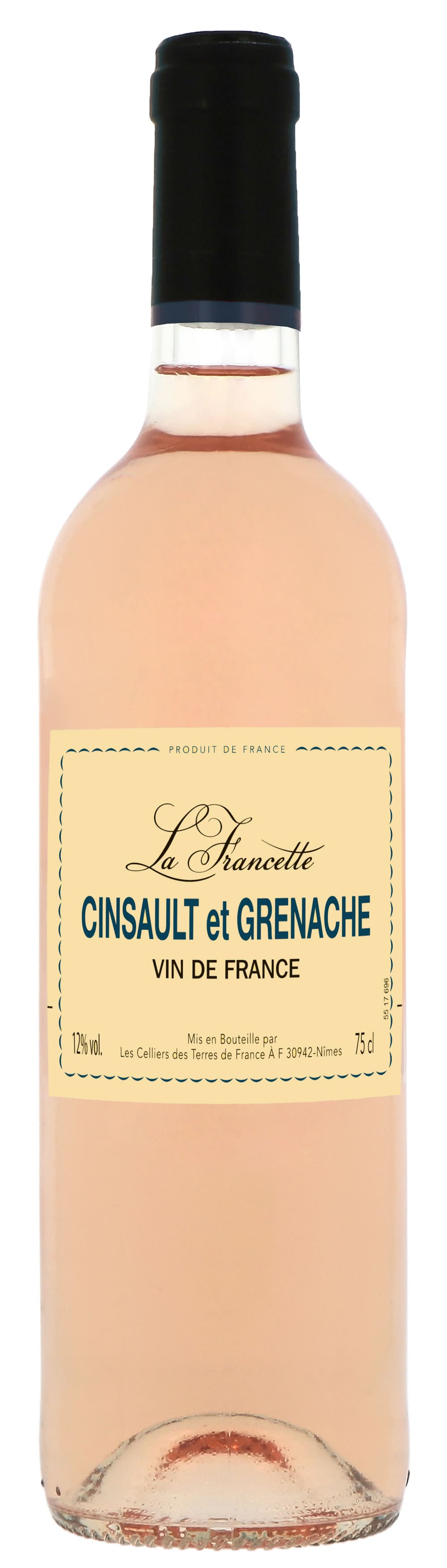 La Francette - Vin rosé cinsault et grenache (750ml)