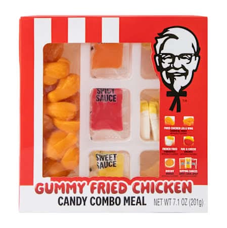 KFC™ Gummy Fried Chicken Candy Bowl Meal 7.1oz Gummy Fried Chicken Candy Combo Meal