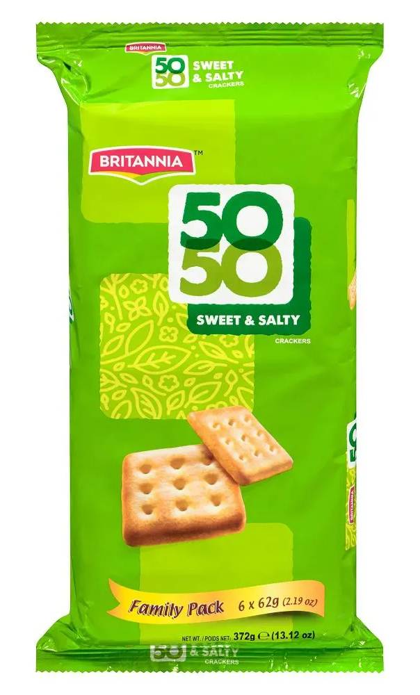 Britannia 50-50 Sweet & Salty Family Pack 372g