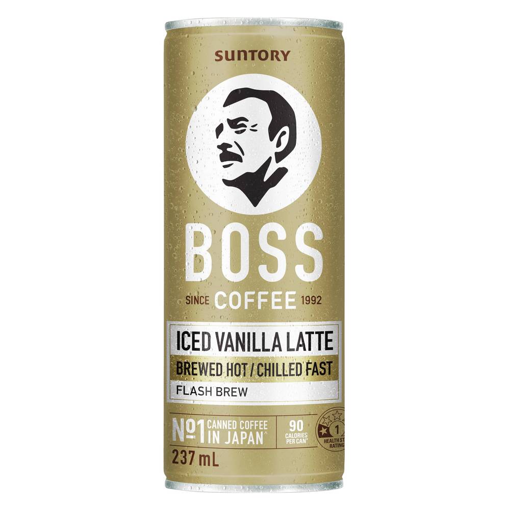 Boss Coffee 237ml Iced Vanilla Latte