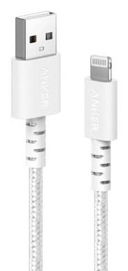 Anker Braided Usb a To Lightning Charging Cable, 3', White