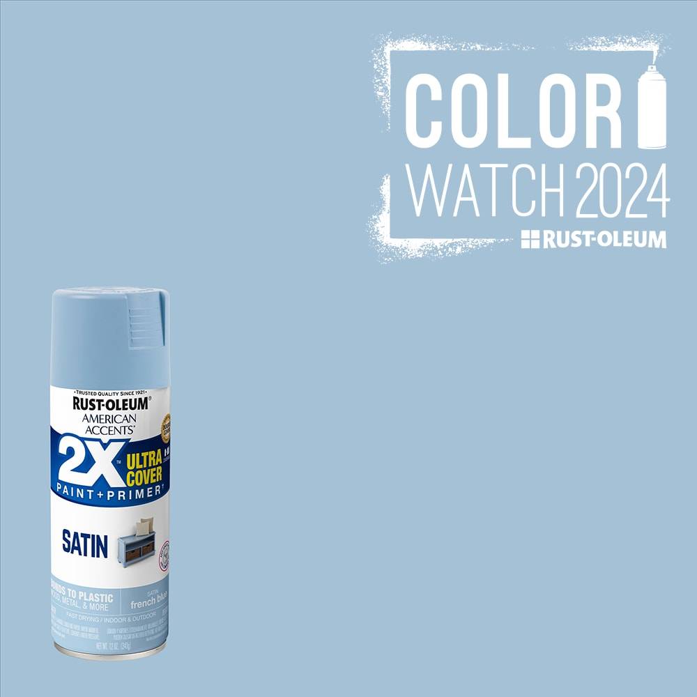 Rust-Oleum 2X Ultra Cover Satin French Blue Spray Paint and Primer In One (NET WT. 12-oz) | 327925