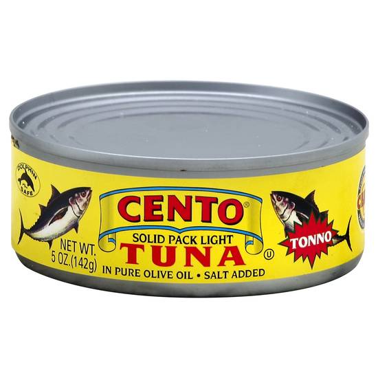 Cento Salt Added Solid pack Light Tuna in Olive Oil