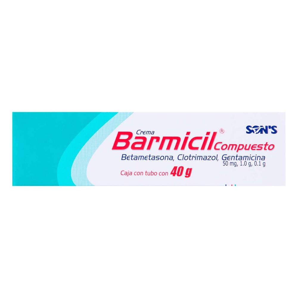 Barmicil · Compuesto crema betametasona 50 mg/clotrimazol1 g/gentamicina 0.1 g (40 g)