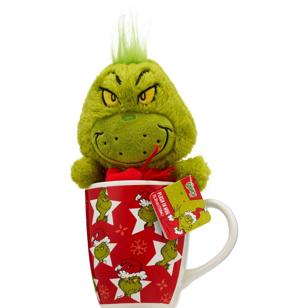 Dr Seuss'S The Grinch Plush In Mug, Assorted Designs, 25.3 Oz