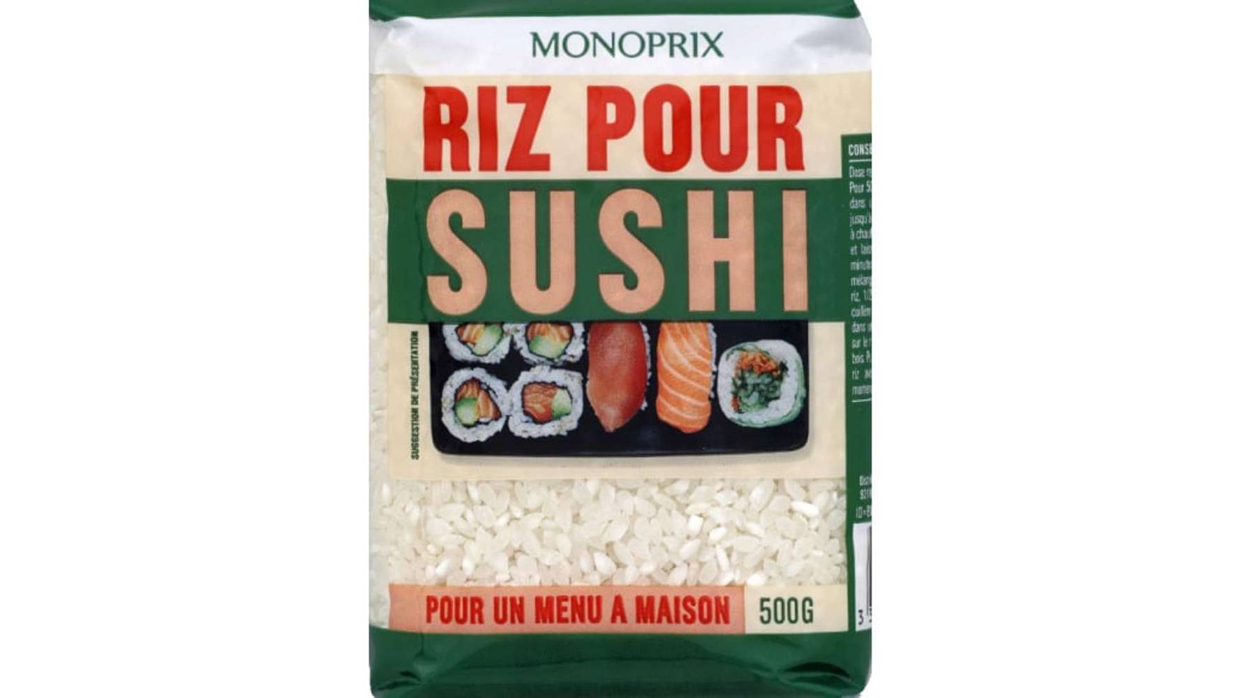 Monoprix Riz pour sushi Le paquet de 500 g