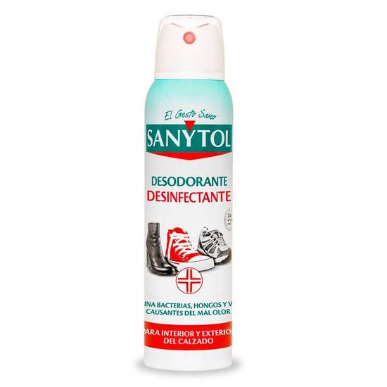 Lot de 2 Sanytol Déodorant Désinfectant Spray 150 ml bactéries champignons  virus