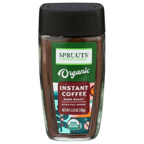 Sprouts Organic Dark Roast Instant Coffee Jar