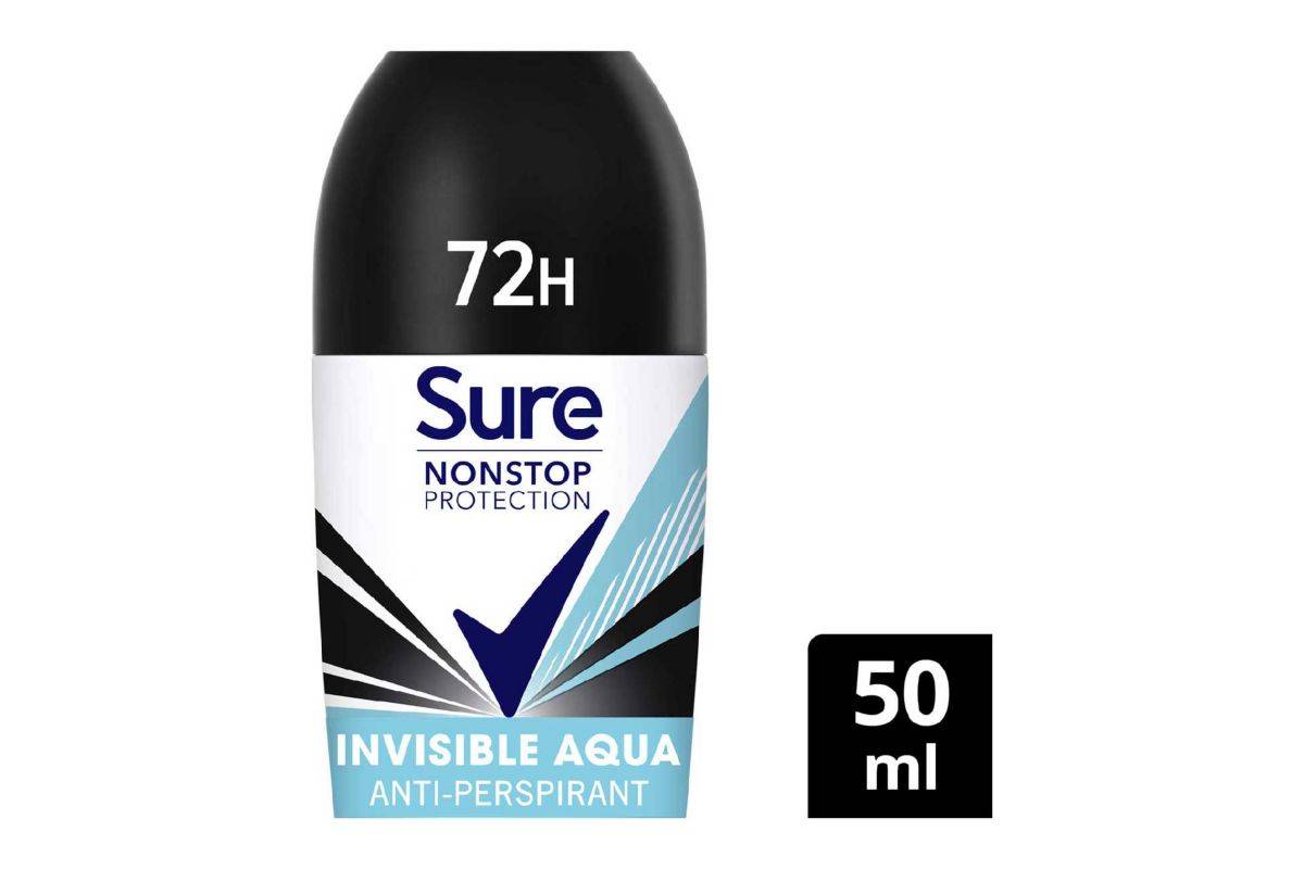 Sure Women Nonstop Invisible Aqua Antiperspirant Deodorant Roll On 50ml