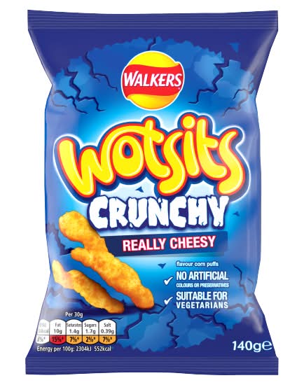 Walkers Wotsits Crunchy Really Cheesy Crisps (140g)