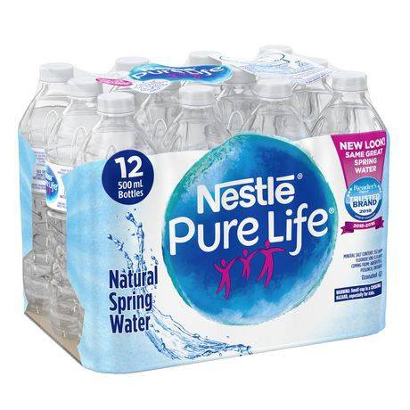 Nestlé Pure Life Natural Spring Water (12 x 500 ml)