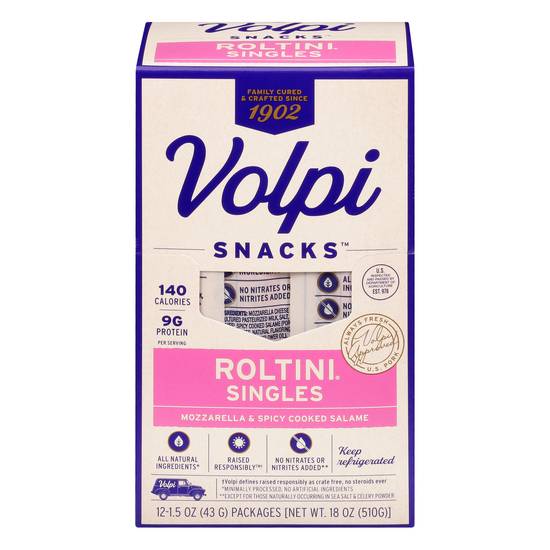 Volpi Roltini Singles With Mozzarella & Spicy Salame (12 ct)
