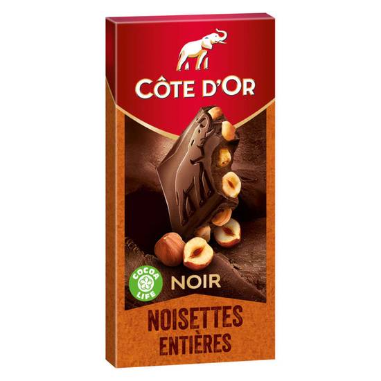 Chocolat - Bloc - Tablette de chocolat - Noir - Noisettes entières