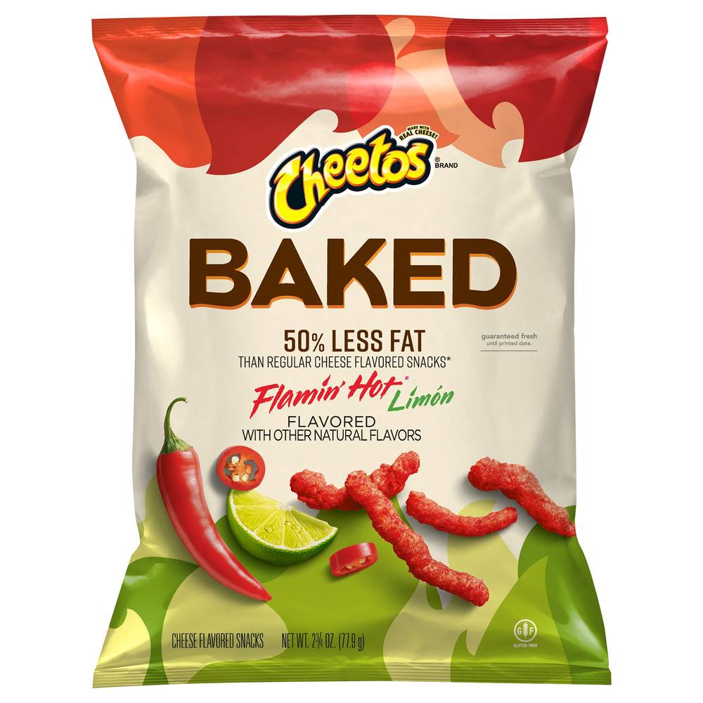 Cheetos Flamin' Hot Baked Cheese Snacks (limon)