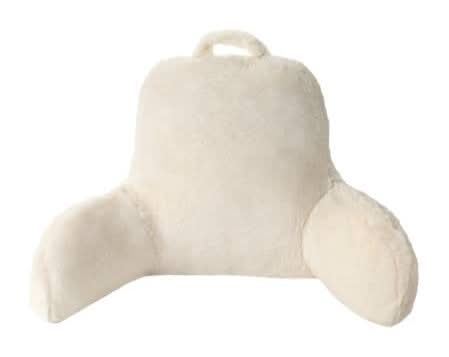 Fur Armrest Pillow Ivory