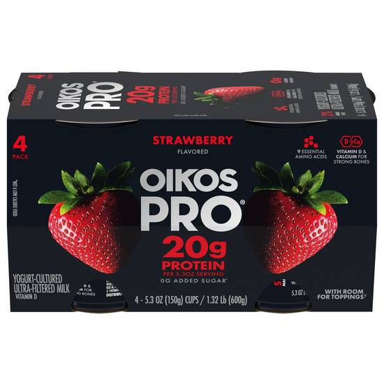 Oikos Yogurt-Cultured Ultra-Filtered Milk Cups (strawberry)