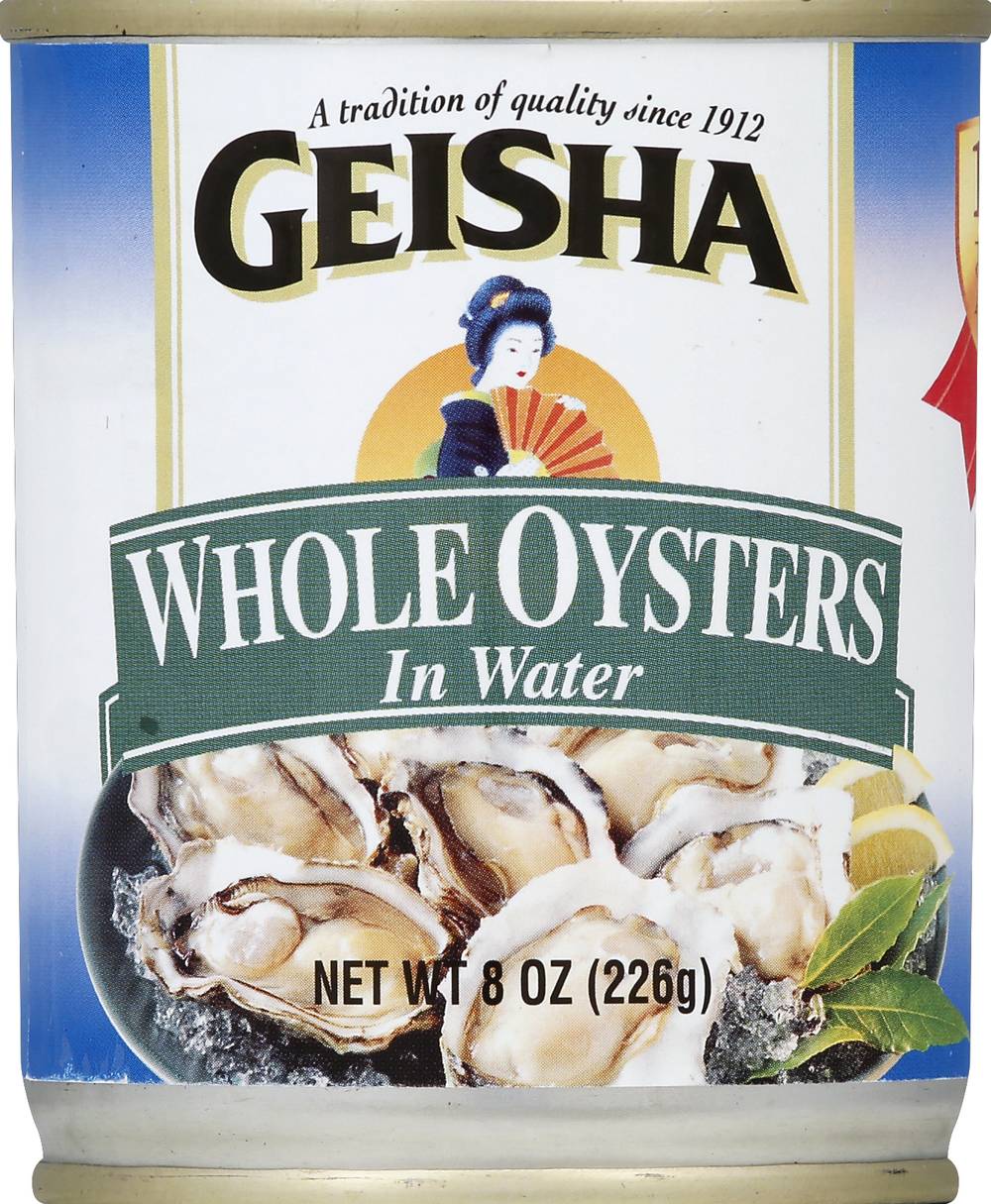 Geisha Whole Oysters in Water (8 oz)