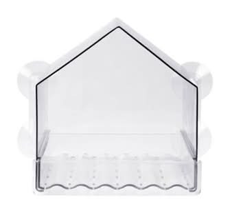 Nature's Way Clear View Window Bird Feeder, White