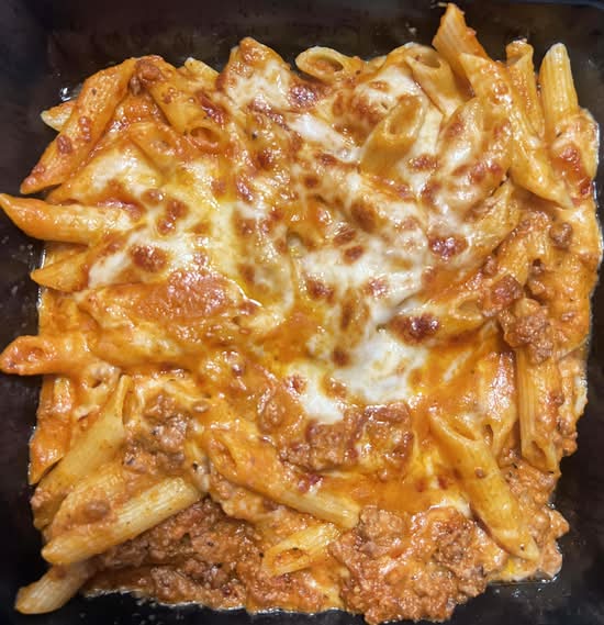 Penne Bolognese Gratinate