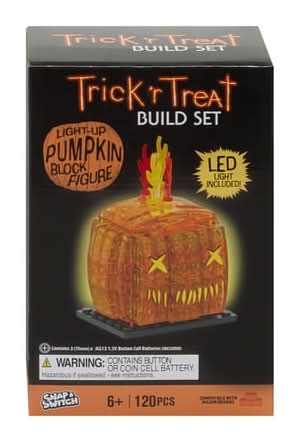 Halloween Characters Block Figure Set Light Up Pumpkin