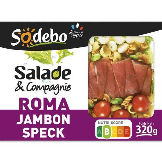 Sodebo Salade et Compagnie roma jambon speck mozzarella 320 g