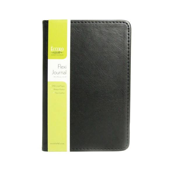 Eccolo Flexi Journal Large Simply Black Notebook