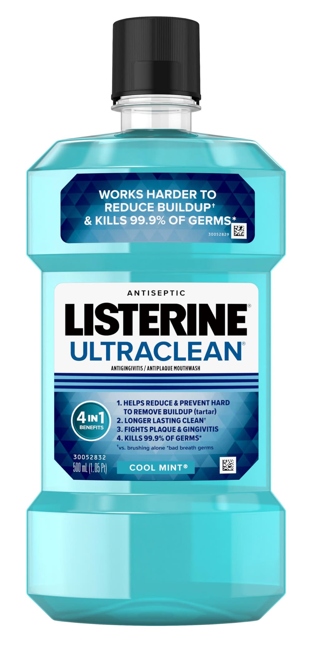 Listerine Ultraclean Antiseptic Mouthwash, Cool Mint (500 ml)