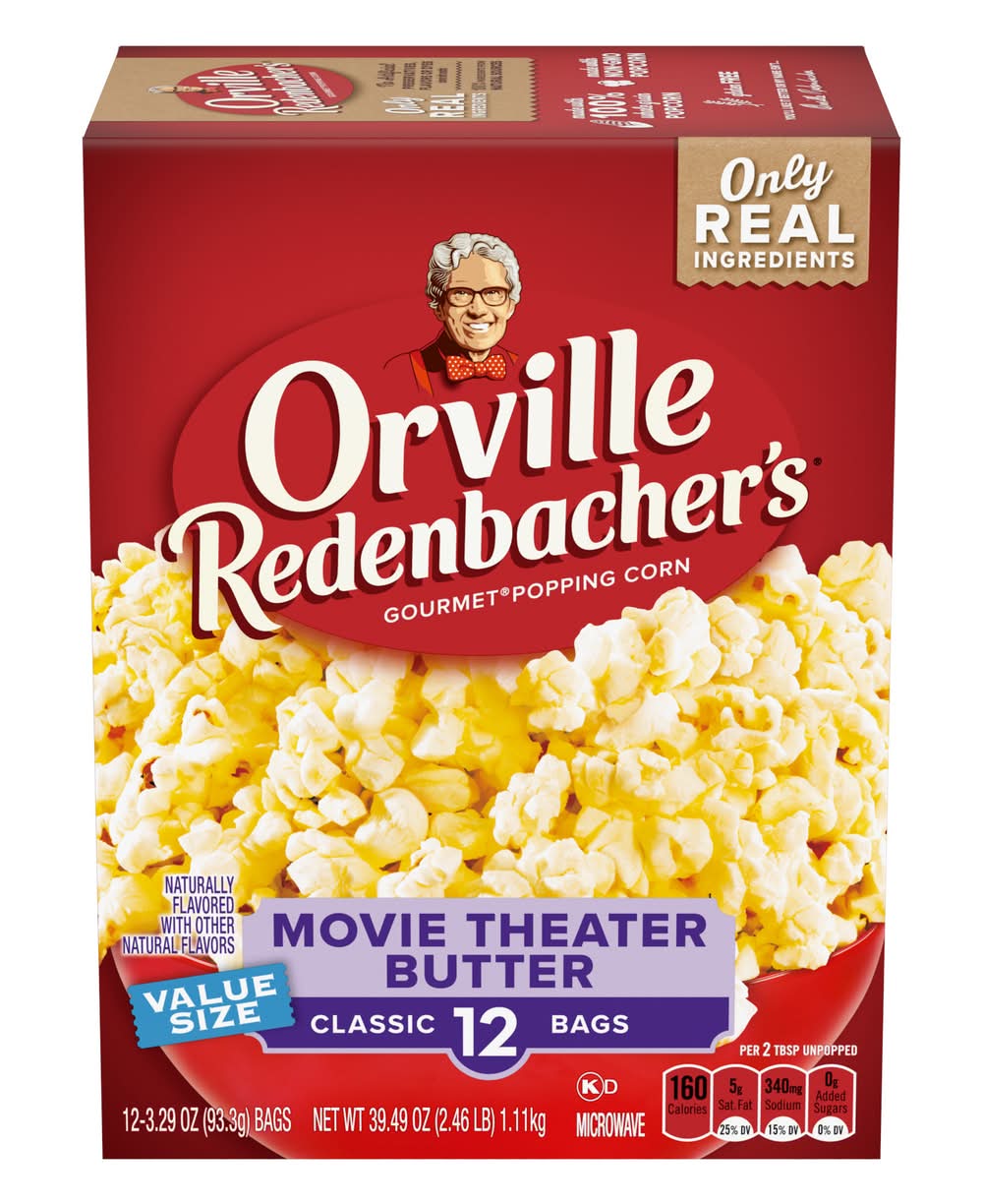 Orville Redenbacher's Microwave Popcorn, Movie Theater Butter (12 x 3.29 oz)