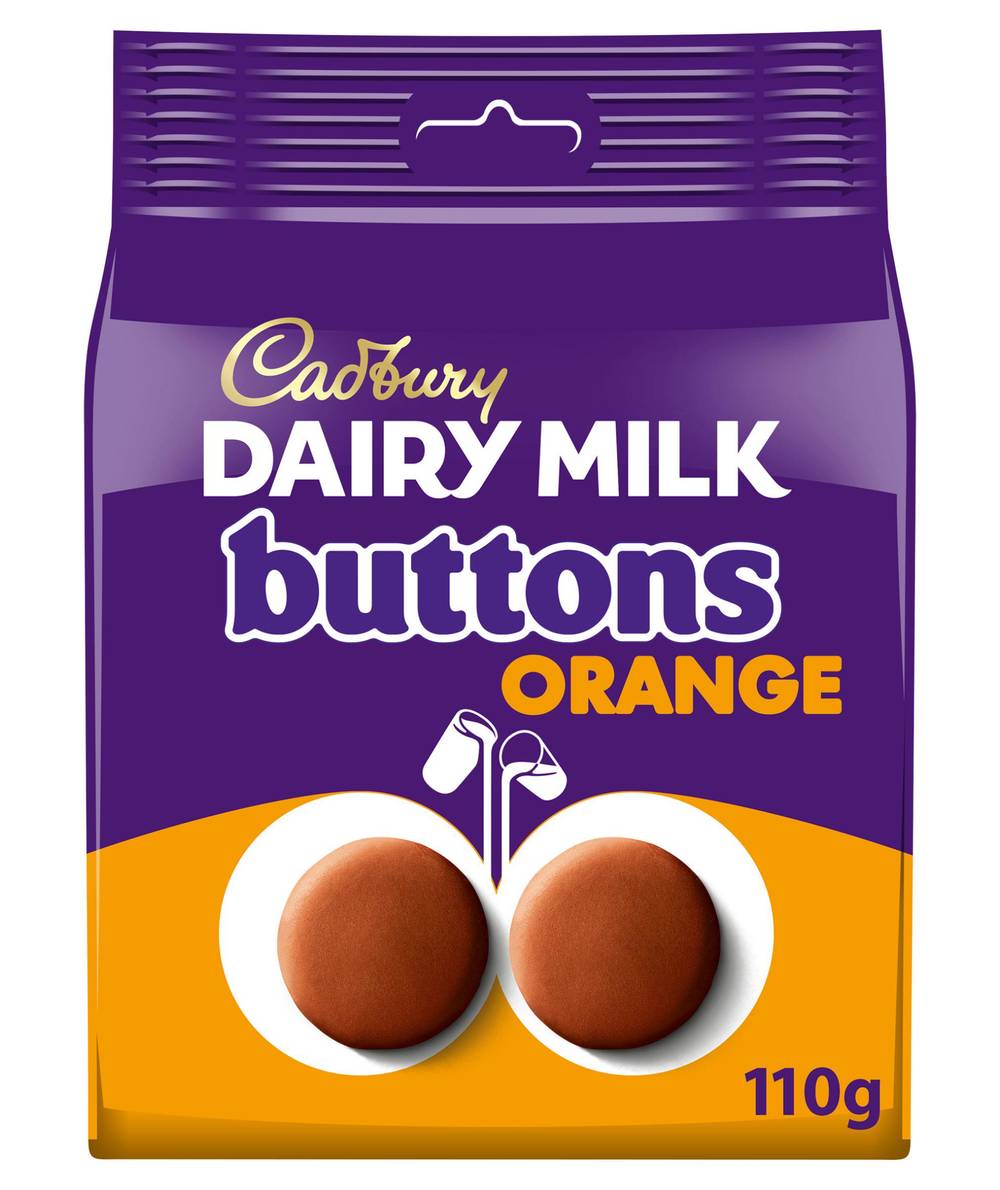 Cadbury Dairy Milk Orange Chocolate Giant Buttons Bag (110g)