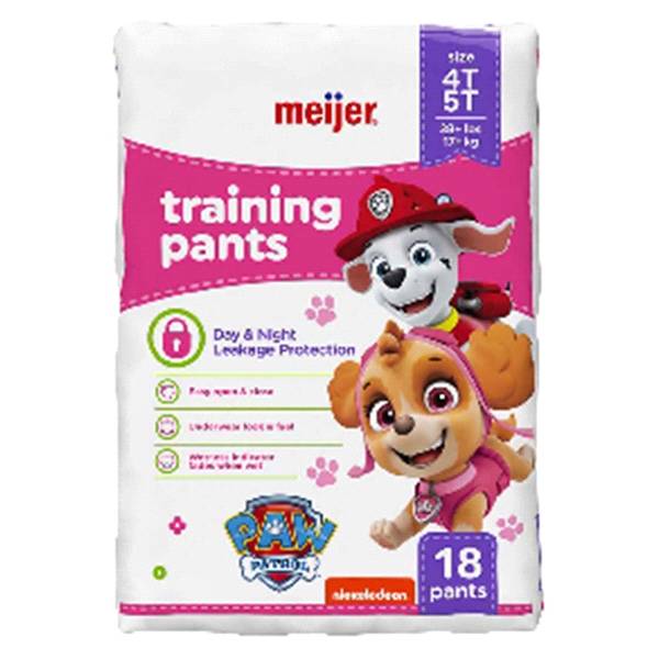Meijer Training Pants Jumbo Girl 4t/5t