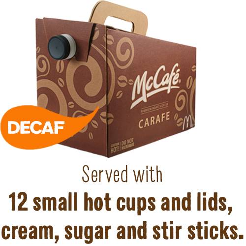 Premium Roast Decaf Coffee Carafe (Serves 12) [720-760 Cals]
