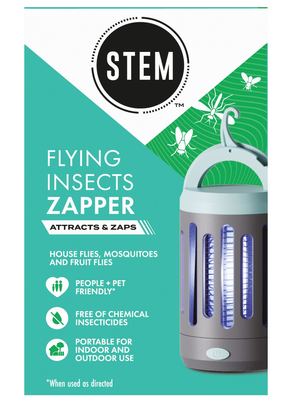 STEM Flying Insects Zapper Indoor and Outdoor Electric Fly & Mosquito Trap, Gray