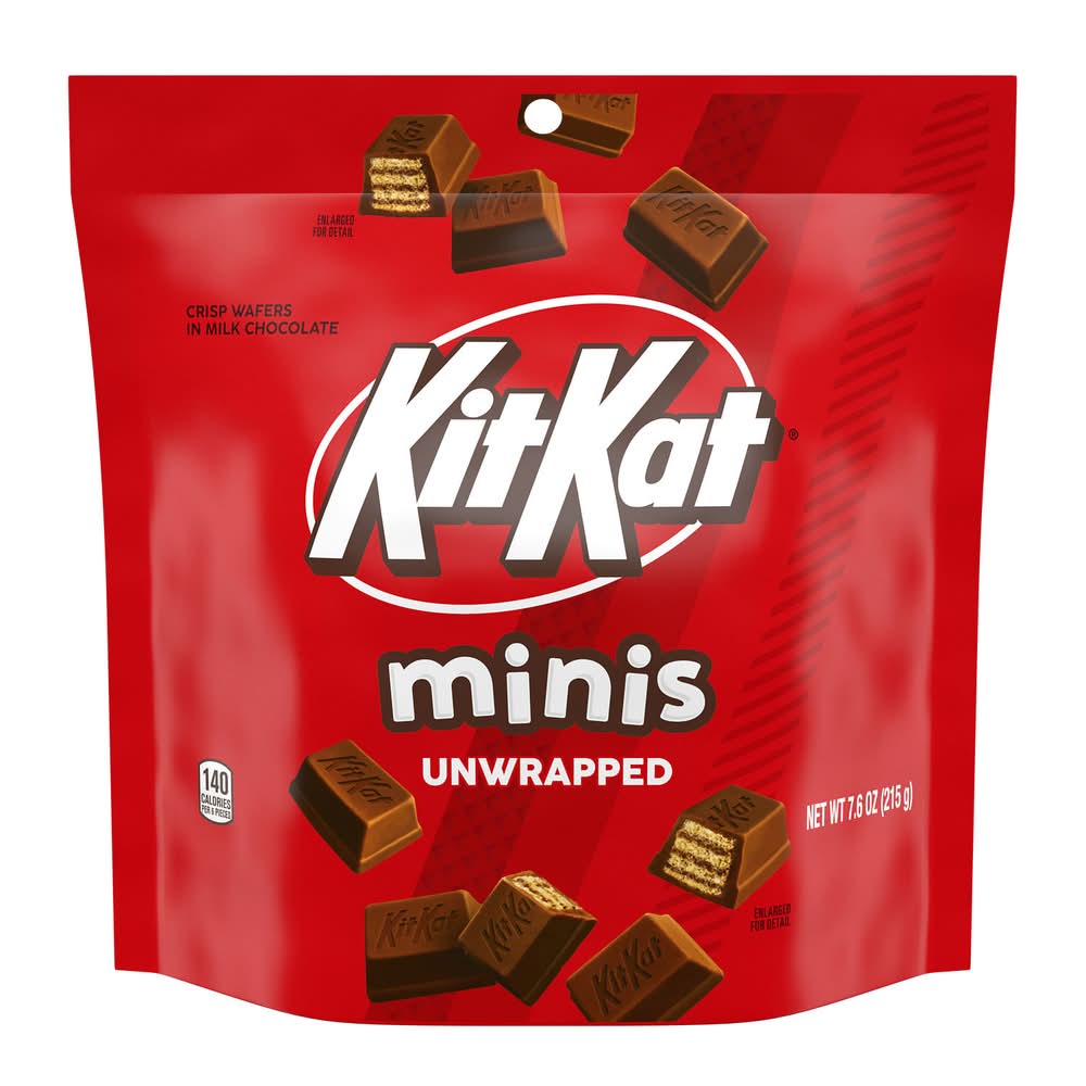 KitKat Minis Unwrapped Wafer Candy Bag, Milk Chocolate (7.6 oz)