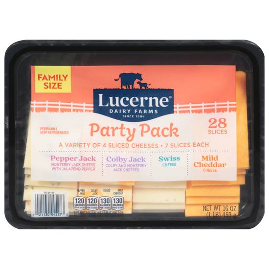 Lucerne Cheese Natural Party Pleasers Variety (28 slices)