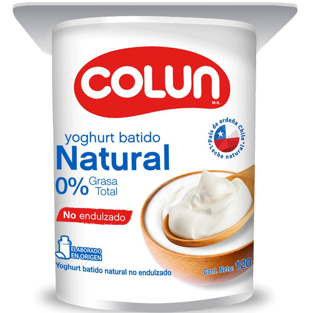Colun yoghurt batido natural sin endulzar