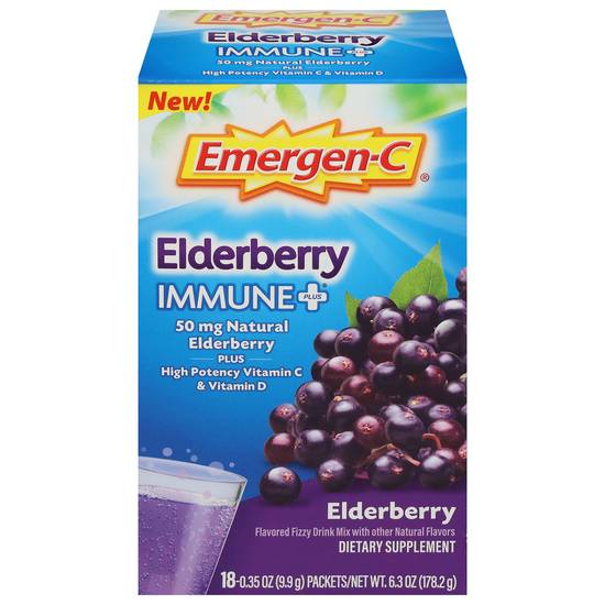 Emergen-C Immune Plus C Elderberry Drink Mix